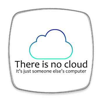Keine Cloud-Programmierung Lustiges T-Shirt - Viereckiger Kühlschrankmagnet - Weiß - Vorne