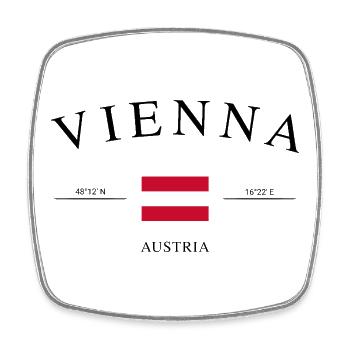Vienne, Autriche – Souvenirs et cadeaux de vacances - Magnet carré - blanc - Devant