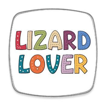 Colorful Lizard Lover Design for T-shirts - Square fridge magnet - white - Front