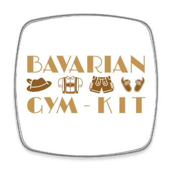Bavarian Gym Kit Illustration - Viereckiger Kühlschrankmagnet - Weiß - Vorne