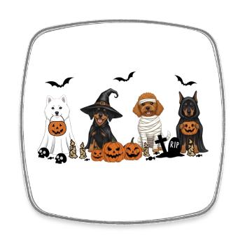 Halloween pour chiens - Magnet carré - blanc - Devant
