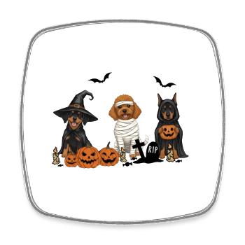 Halloween pour chiens - Magnet carré - blanc - Devant