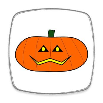 HALLOWEEN. KÜRBIS. HALLOWEEN KÜRBIS - Viereckiger Kühlschrankmagnet - Weiß - Vorne