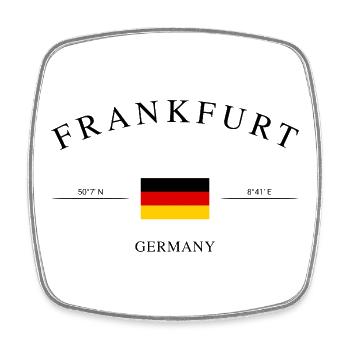 Frankfurt Deutschland – Urlaub Souvenir & Geschenk - Viereckiger Kühlschrankmagnet - Weiß - Vorne
