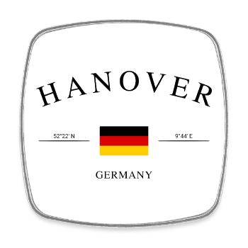 Hanovre, Allemagne – Souvenir et cadeau des Fêtes - Magnet carré - blanc - Devant