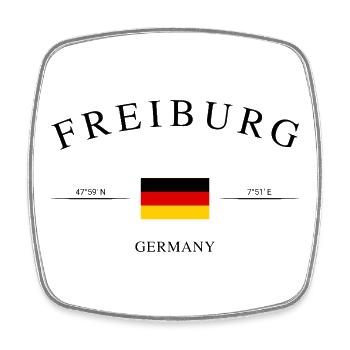 Freiburg Germany – Holiday Souvenir & Gift - Square fridge magnet - white - Front