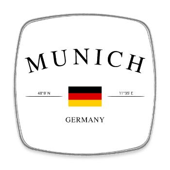 München Deutschland – Urlaub Souvenir & Geschenk - Viereckiger Kühlschrankmagnet - Weiß - Vorne