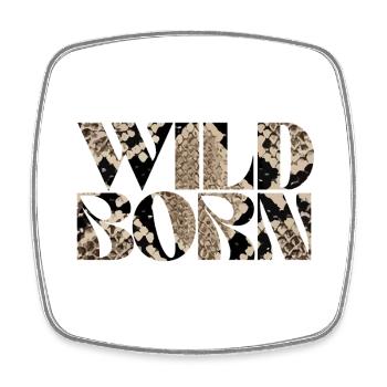 Wild Born Snake Print Abstract Design - Square fridge magnet - white - Front
