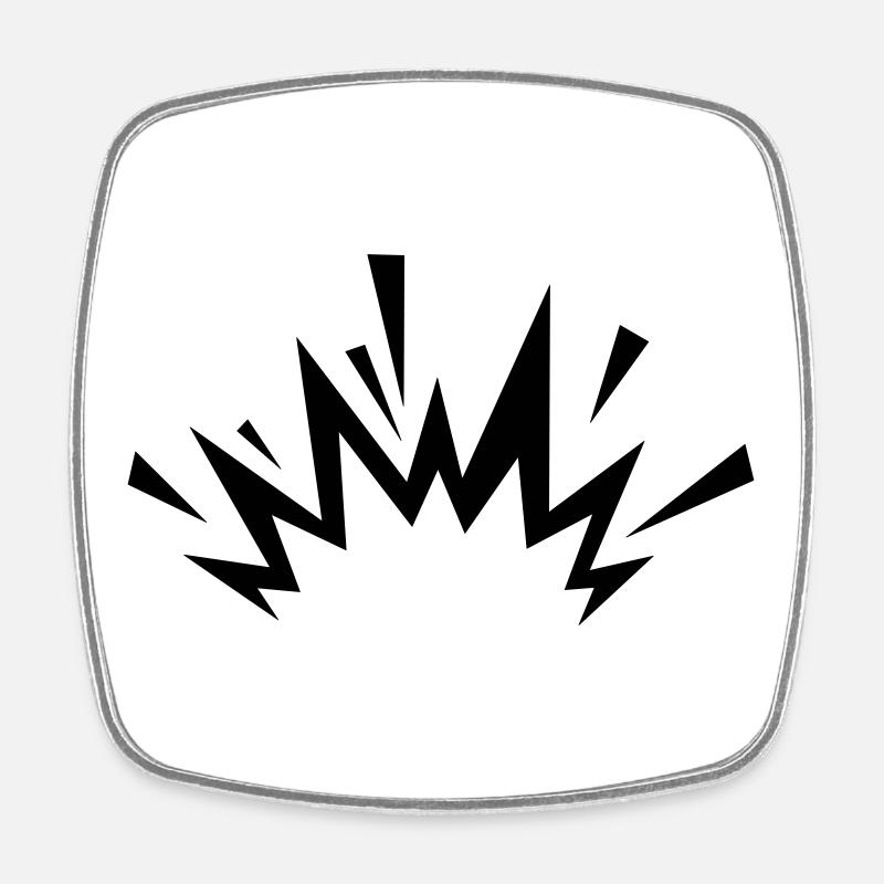 Comic Explosion - Viereckiger Kühlschrankmagnet - Weiß
