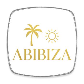 Abibiza - Square fridge magnet - white - Front