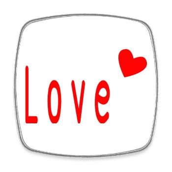 HEART. HEARTS. VALENTINE'S DAY. LOVE. LOVE. COUPLE. - Square fridge magnet - white - Front