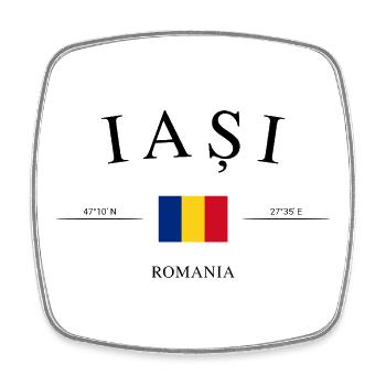 Iași, Roumanie – Souvenir et cadeau de vacances - Magnet carré - blanc - Devant