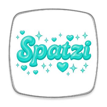 Spatzi / Y2K Design - Square fridge magnet - white - Front