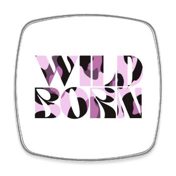 Wild Born motif Camouflage Design - Magnet carré - blanc - Devant