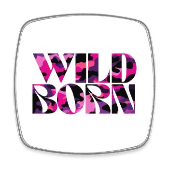 Camouflage Pink World Message Design - Viereckiger Kühlschrankmagnet - Weiß - Vorne