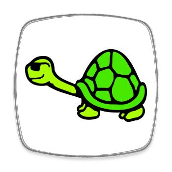 Turtle Sunglasses Cool Smiles Happy - Square fridge magnet - white - Front