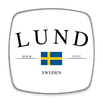Lund Schweden – Urlaub Souvenir & Geschenk - Viereckiger Kühlschrankmagnet - Weiß - Vorne
