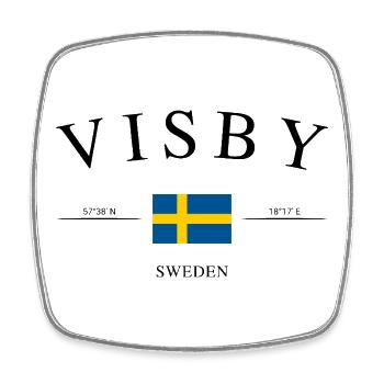 Visby Schweden – Urlaub Souvenir & Geschenk - Viereckiger Kühlschrankmagnet - Weiß - Vorne