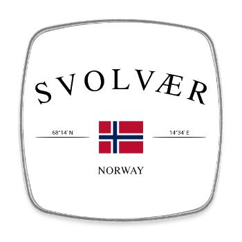 Svolvær Norwegen – Urlaub Souvenir & Geschenk - Viereckiger Kühlschrankmagnet - Weiß - Vorne