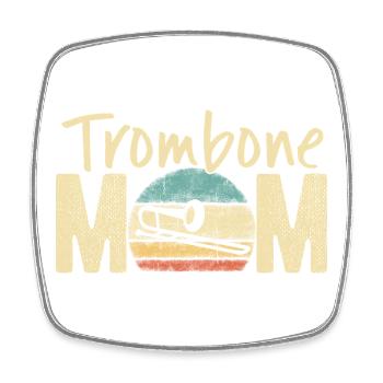Posaune Mama Retro Vintage Marching Band Design - Viereckiger Kühlschrankmagnet - Weiß - Vorne