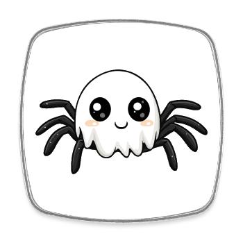 Tarantula Halloween Geist Spinne - Viereckiger Kühlschrankmagnet - Weiß - Vorne