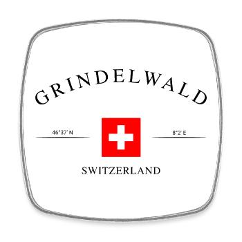 Grindelwald Schweiz – Urlaub Souvenir & Geschenk - Viereckiger Kühlschrankmagnet - Weiß - Vorne