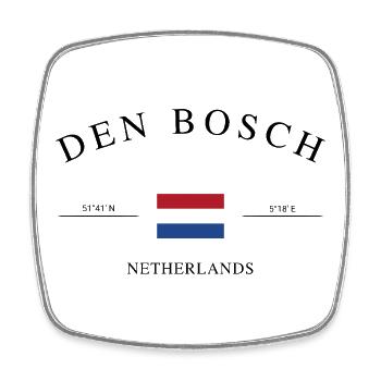 's-Hertogenbosch – Holiday Souvenir & Gift - Square fridge magnet - white - Front