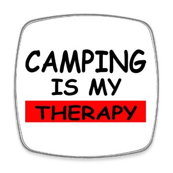 Camping - Viereckiger Kühlschrankmagnet - Weiß - Vorne