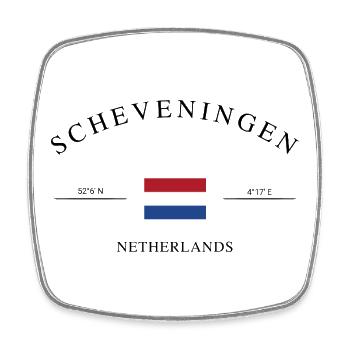 Scheveningen Niederlande Urlaub Souvenir Geschenk - Viereckiger Kühlschrankmagnet - Weiß - Vorne