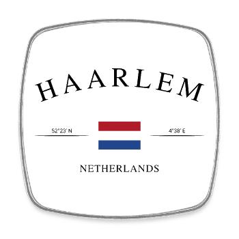 Haarlem, Pays-Bas – Souvenir et cadeau de Noël - Magnet carré - blanc - Devant