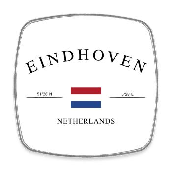 Eindhoven Netherlands – Holiday Souvenir & Gift - Square fridge magnet - white - Front
