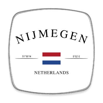 Nimègue, Pays-Bas – Souvenir et cadeau de Noël - Magnet carré - blanc - Devant