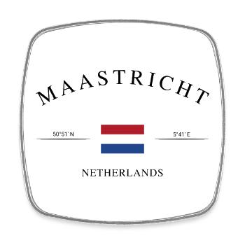 Maastricht Niederlande Urlaub Souvenir & Geschenk - Viereckiger Kühlschrankmagnet - Weiß - Vorne