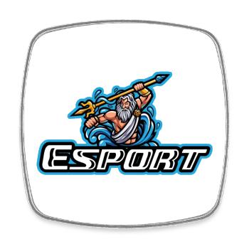 Héros Esport Poséidon et Trident - Magnet carré - blanc - Devant