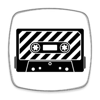Kassette Retro Mixtape – Musik Kult Motiv - Viereckiger Kühlschrankmagnet - Weiß - Vorne