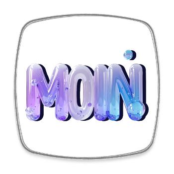 MOIN – North German, fresh, like a morning greeting - Square fridge magnet - white - Front