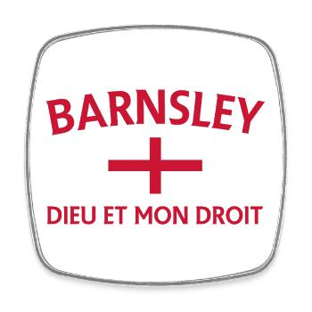 Barnsley emblem England flag - Square fridge magnet - white - Front