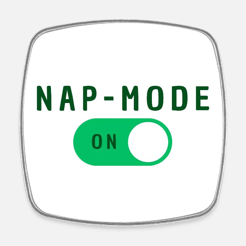 Mode Sieste actif - Magnet carré - blanc