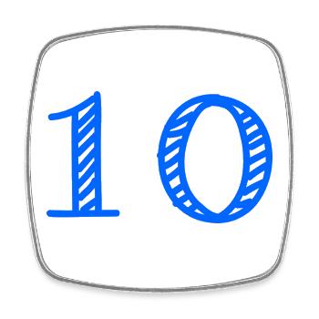10. 10 YEARS. 10th ANNIVERSARY. 10 YEAR ANNIVERSARY. - Square fridge magnet - white - Front