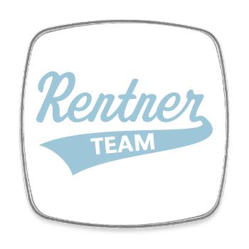 Pensioner Team (Senior Team / Sky Blue) - Square fridge magnet - white - Front