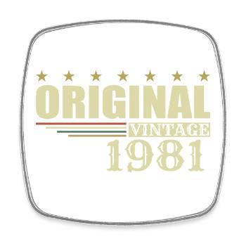 1981 Geburtstag 1981 - Viereckiger Kühlschrankmagnet - Weiß - Vorne