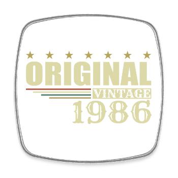 1986 birthday - 1986 - Square fridge magnet - white - Front