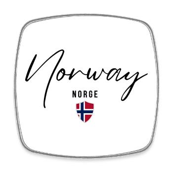 Elegantes Design Norwegen, norwegischer Stolz - Viereckiger Kühlschrankmagnet - Weiß - Vorne
