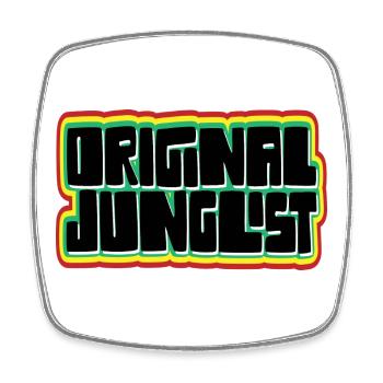 Original Junglist DNB Emblem - Square fridge magnet - white - Front