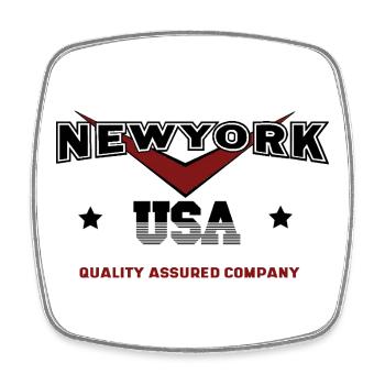 New York États-Unis Citation Design pour les passionnés de New York - Magnet carré - blanc - Devant