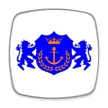Royal Anchor Coat of Arms - Square fridge magnet - white - Front