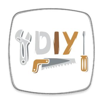 DIY Tool Design for Home Improvement - Square fridge magnet - white - Front