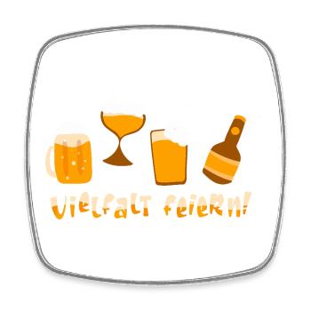 Amateurs de bière Dicton de bière Buveurs de bière Alcool - Magnet carré - blanc - Devant