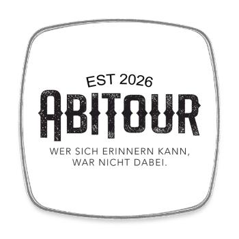 Abitour Est 2026 Erinnerung - Viereckiger Kühlschrankmagnet - Weiß - Vorne