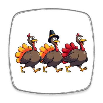Thanksgiving Truthahn Baby - Viereckiger Kühlschrankmagnet - Weiß - Vorne
